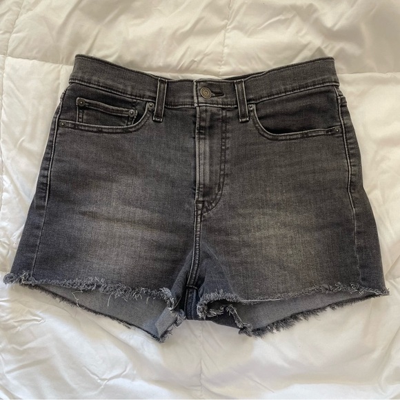Levi’s High Rise Shorts in Scuffed Black - Picture 6 of 10